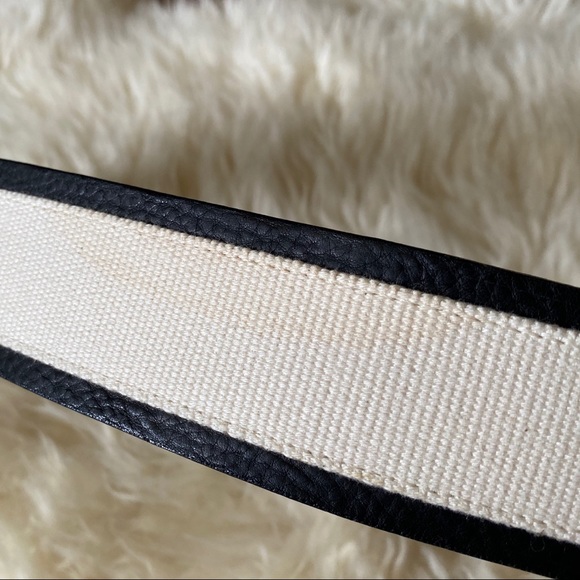 Martin + OSA leather and canvas contrast wide statement belt - Picture 6 of 11